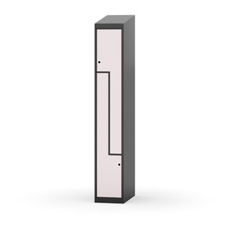 Novis Z garderobeskab skrå topplade 2 rum B30 cm