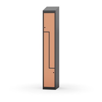 Novis Z garderobeskab skrå topplade 2 rum B30 cm