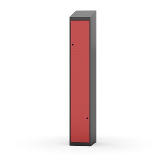 Novis Z garderobeskab skrå topplade 2 rum B30 cm