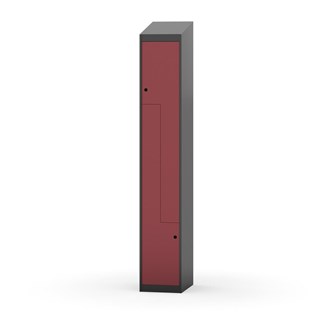 Novis Z garderobeskab skrå topplade 2 rum B30 cm