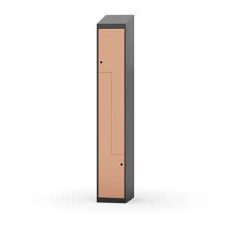 Novis Z garderobeskab skrå topplade 2 rum B30 cm