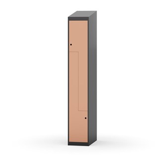 Novis Z garderobeskab skrå topplade 2 rum B30 cm