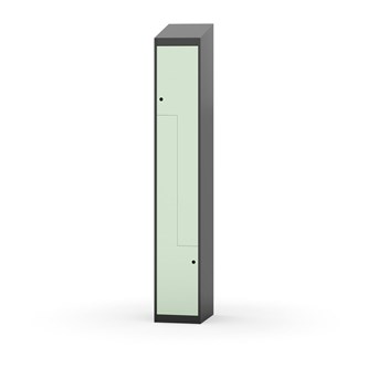 Novis Z garderobeskab skrå topplade 2 rum B30 cm