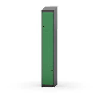 Novis Z garderobeskab skrå topplade 2 rum B30 cm