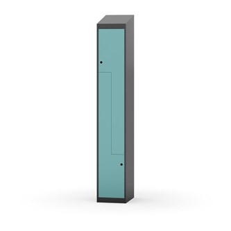 Novis Z garderobeskab skrå topplade 2 rum B30 cm