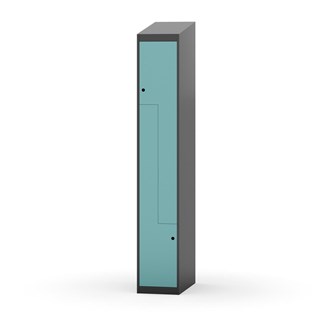 Novis Z garderobeskab skrå topplade 2 rum B30 cm