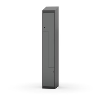 Novis Z garderobeskab skrå topplade 2 rum B30 cm