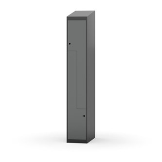 Novis Z garderobeskab skrå topplade 2 rum B30 cm