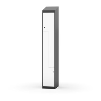 Novis Z garderobeskab skrå topplade 2 rum B30 cm
