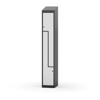 Novis Z garderobeskab skrå topplade 2 rum B30 cm