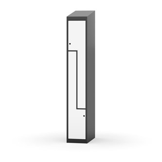 Novis Z garderobeskab skrå topplade 2 rum B30 cm
