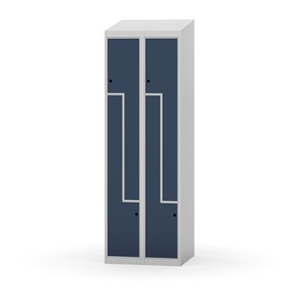 Novis Z garderobeskab skrå topplade 4 rum B60 cm