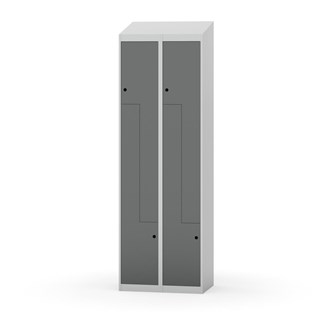 Novis Z garderobeskab skrå topplade 4 rum B60 cm