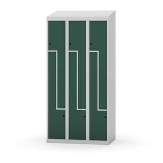Novis Z garderobeskab skrå topplade 6 rum B90 cm