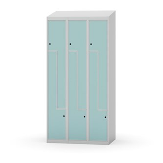 Novis Z garderobeskab skrå topplade 6 rum B90 cm