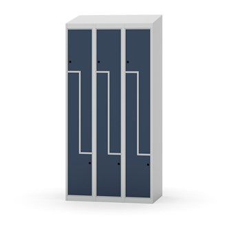 Novis Z garderobeskab skrå topplade 6 rum B90 cm
