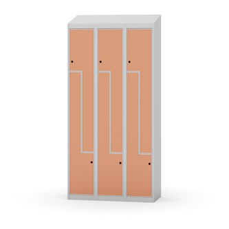 Novis Z garderobeskab skrå topplade 6 rum B90 cm