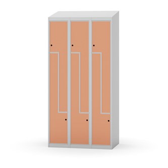 Novis Z garderobeskab skrå topplade 6 rum B90 cm