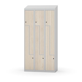 Novis Z garderobeskab skrå topplade 6 rum B90 cm