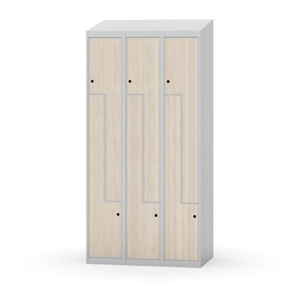 Novis Z garderobeskab skrå topplade 6 rum B90 cm