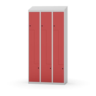 Novis Z garderobeskab skrå topplade 6 rum B90 cm