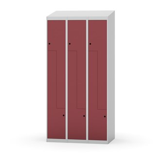 Novis Z garderobeskab skrå topplade 6 rum B90 cm