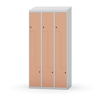 Novis Z garderobeskab skrå topplade 6 rum B90 cm