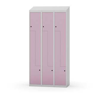 Novis Z garderobeskab skrå topplade 6 rum B90 cm