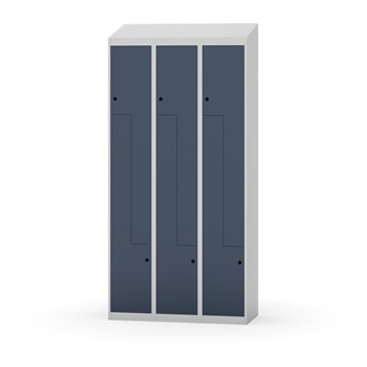 Novis Z garderobeskab skrå topplade 6 rum B90 cm