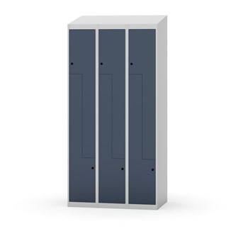Novis Z garderobeskab skrå topplade 6 rum B90 cm