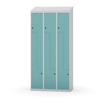 Novis Z garderobeskab skrå topplade 6 rum B90 cm