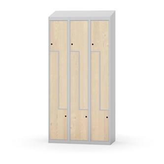 Novis Z garderobeskab skrå topplade 6 rum B90 cm