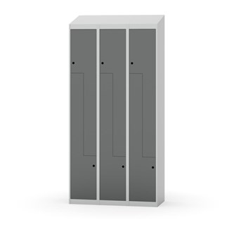 Novis Z garderobeskab skrå topplade 6 rum B90 cm