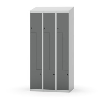 Novis Z garderobeskab skrå topplade 6 rum B90 cm