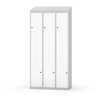 Novis Z garderobeskab skrå topplade 6 rum B90 cm