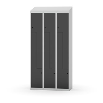 Novis Z garderobeskab skrå topplade 6 rum B90 cm