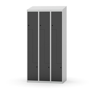 Novis Z garderobeskab skrå topplade 6 rum B90 cm