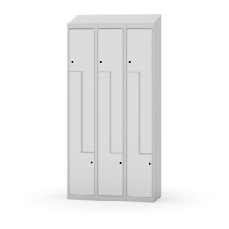 Novis Z garderobeskab skrå topplade 6 rum B90 cm