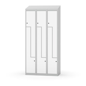Novis Z garderobeskab skrå topplade 6 rum B90 cm