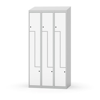 Novis Z garderobeskab skrå topplade 6 rum B90 cm