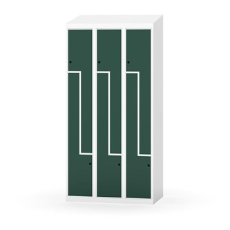 Novis Z garderobeskab skrå topplade 6 rum B90 cm