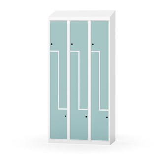 Novis Z garderobeskab skrå topplade 6 rum B90 cm