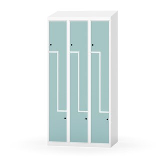 Novis Z garderobeskab skrå topplade 6 rum B90 cm