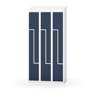 Novis Z garderobeskab skrå topplade 6 rum B90 cm