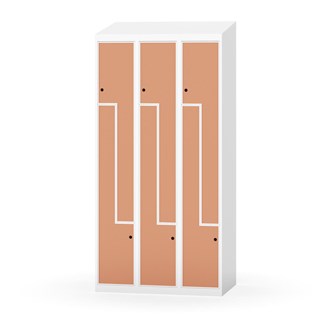 Novis Z garderobeskab skrå topplade 6 rum B90 cm