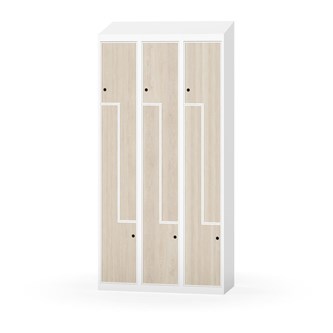 Novis Z garderobeskab skrå topplade 6 rum B90 cm