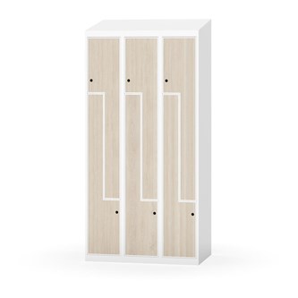Novis Z garderobeskab skrå topplade 6 rum B90 cm