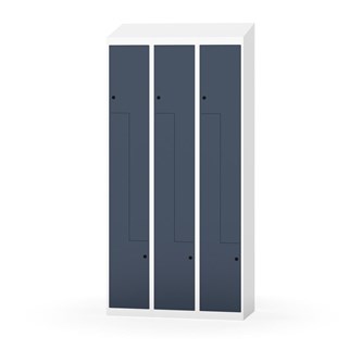 Novis Z garderobeskab skrå topplade 6 rum B90 cm