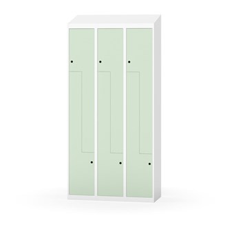 Novis Z garderobeskab skrå topplade 6 rum B90 cm