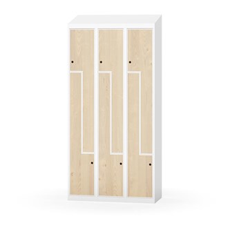 Novis Z garderobeskab skrå topplade 6 rum B90 cm